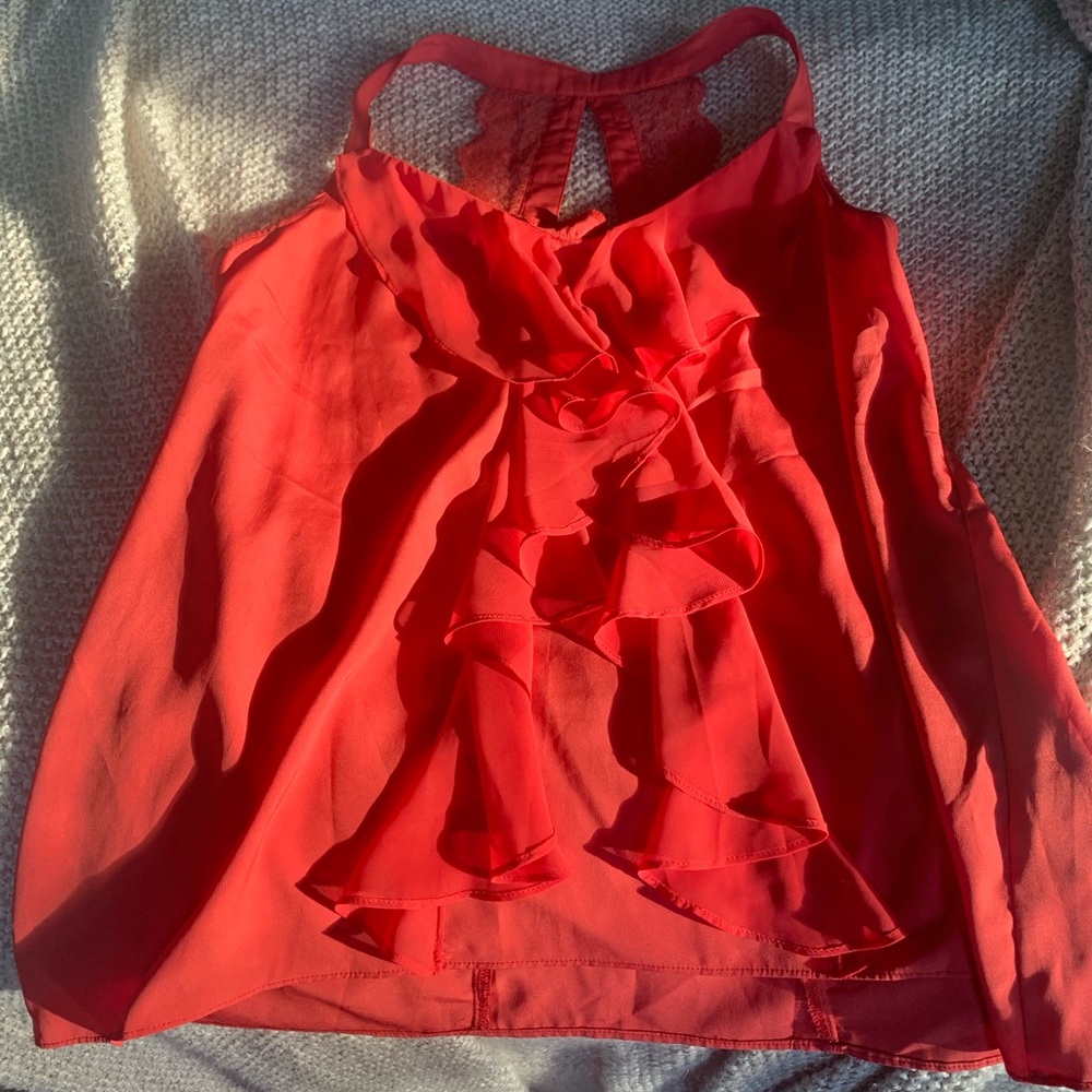 Lauren Conrad halter with ruffles